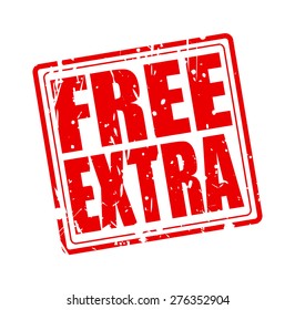 Free extra red stamp text on white