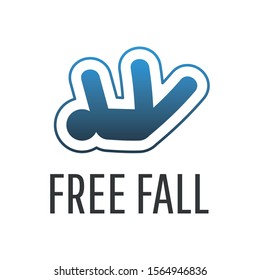 Free Fall Blue White Logo