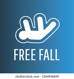 Free Fall Blue White Logo