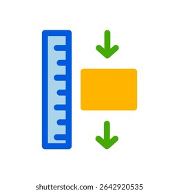 free fall test simple flat icon illustration