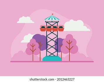 Free Fall Tower Or Drop Tower