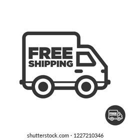 Free fast delivery shipping truck icon