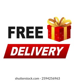 Free fast shipping. Vector illustration