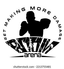 free fighting arena logo get making more damage