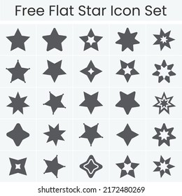 Free Flat Star Minimal Modern App Icon Set Vector Shape Design