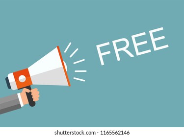 FREE in a flat style