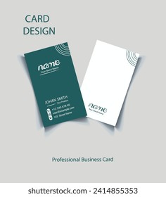 
Free flat vector visiting card design