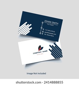 Free flat vector visiting card design