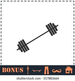 Free flex gear crossbar icon flat. Simple vector symbol and bonus icon