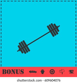 Free flex gear crossbar icon flat. Simple vector symbol and bonus icon