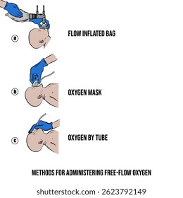 free flow oxygen delivery methods.