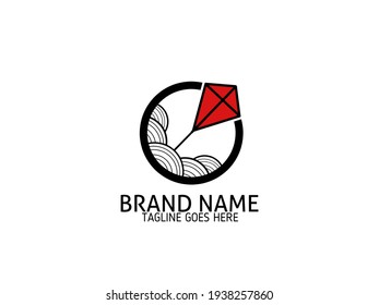 Free flying kite logo icon symbol for Brand, company, background and wallpaper. 