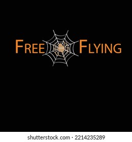 Free Flying Lessons Halloween T-Shirt Design. Vintages T-shirt, Vector 