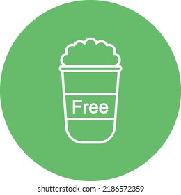 Free Food line circle icon vector image. Can also be used for web apps, mobile apps and print media.