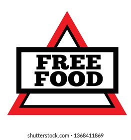 FREE FOOD stamp on white