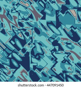 Free form abstract ornamental vector seamless pattern