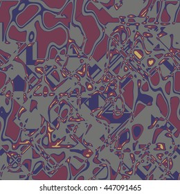 Free form abstract ornamental vector seamless pattern
