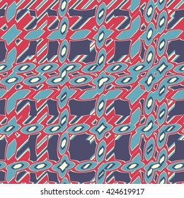 Free form abstract vector seamless pattern