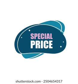 Free form banner design element. Special price. vector illustration