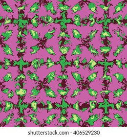 Free form ornaments - vector seamless pattern