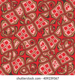 Free form ornaments - vector seamless pattern