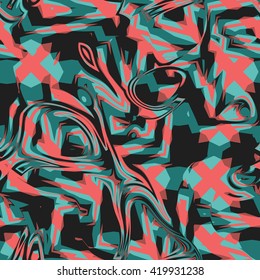 Free form ornaments - vector seamless pattern