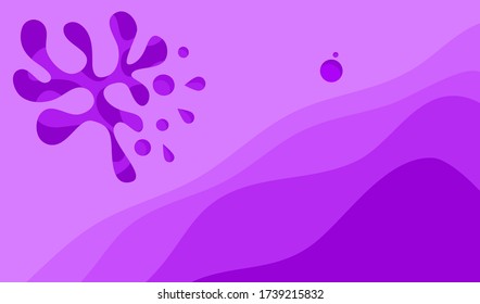 Free form shape flat vector icon isolated on color shade of purple background for web graphic design, liquid vector floating on background in different tone of violet color, space for text and design