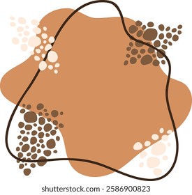 Free Form Trendy Beige and Brown Vector Banner