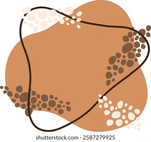 Free Form Trendy Beige and Brown Vector Banner