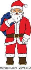 Free funny santa claus character illustration
