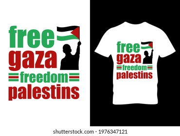 free gaza freedom palestins t-shirt design.