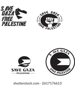 Free Gaza, free Palestine. Free Palestine lettering background. Free Palestine concept vector illustration poster vector silhoutte