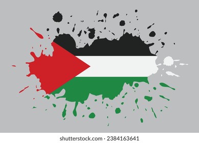 Free Gaza Free Palestine, Stop the war, poster design isolated on white, Free Palestine flag wallpaper, flyer, banner vector illustration. Poster about Palestine.