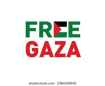 Free Gaza, Pray for Palestine vector illustration Background. Free Palestine flag wallpaper, flyer, banner vector illustration
