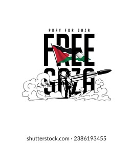 Free Gaza removable design commemorating Palestine Gaza starting on October 7, 2023