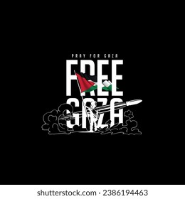 Free Gaza removable design commemorating Palestine Gaza starting on October 7, 2023