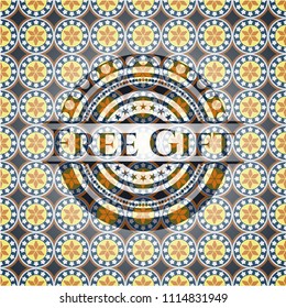 Free Gift arabic emblem. Arabesque decoration.
