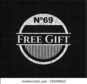 Free Gift chalkboard emblem written on a blackboard