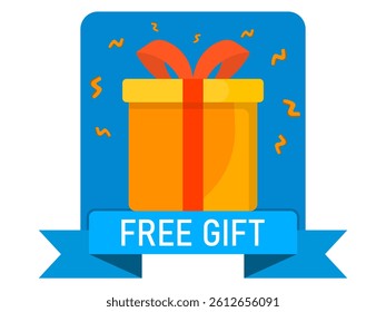 Free gift frame template. Gift cards and promotion strategies, gift vouchers, discount coupons and gift certificates concept. 