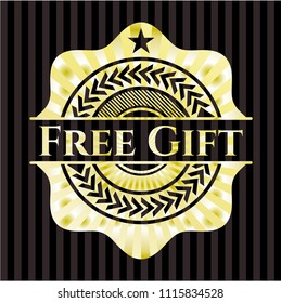 Free Gift gold badge or emblem