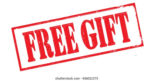 free gift grunge stamp, vector illustration