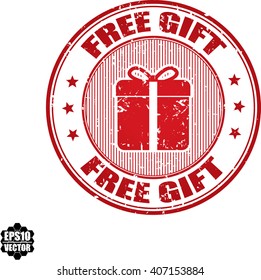 Free gift grunge stamp.Vector