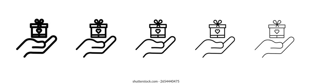 Kostenloses Geschenksymbol, flache Illustration, Logo