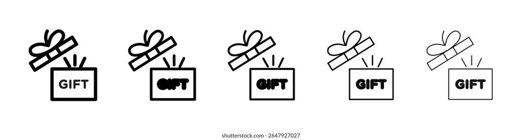 Icono de regalo gratis Vector aislado sobre fondo blanco