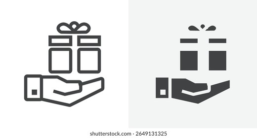 Icono de regalo gratis Esquema de signo de Vector