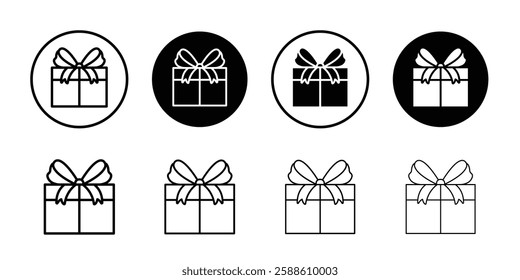 Free gift icon Simple outline vector logo