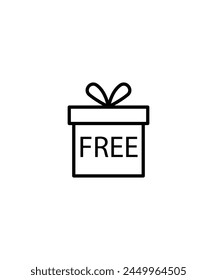 free gift icon, vector best line icon.