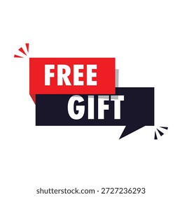 Icono de regalo gratis con fondo blanco