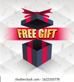 free gift illustration with light background