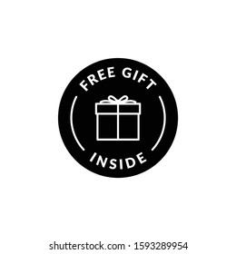 Free Gift Inside Icon .Illustration For Marketing, Promotions Or Social Media. Editable Color Vector. 